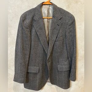 Allen Solly vintage Charcoal Herringbone Blazer 42R